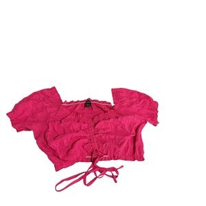 SHEIN Fuchsia Ruched Top